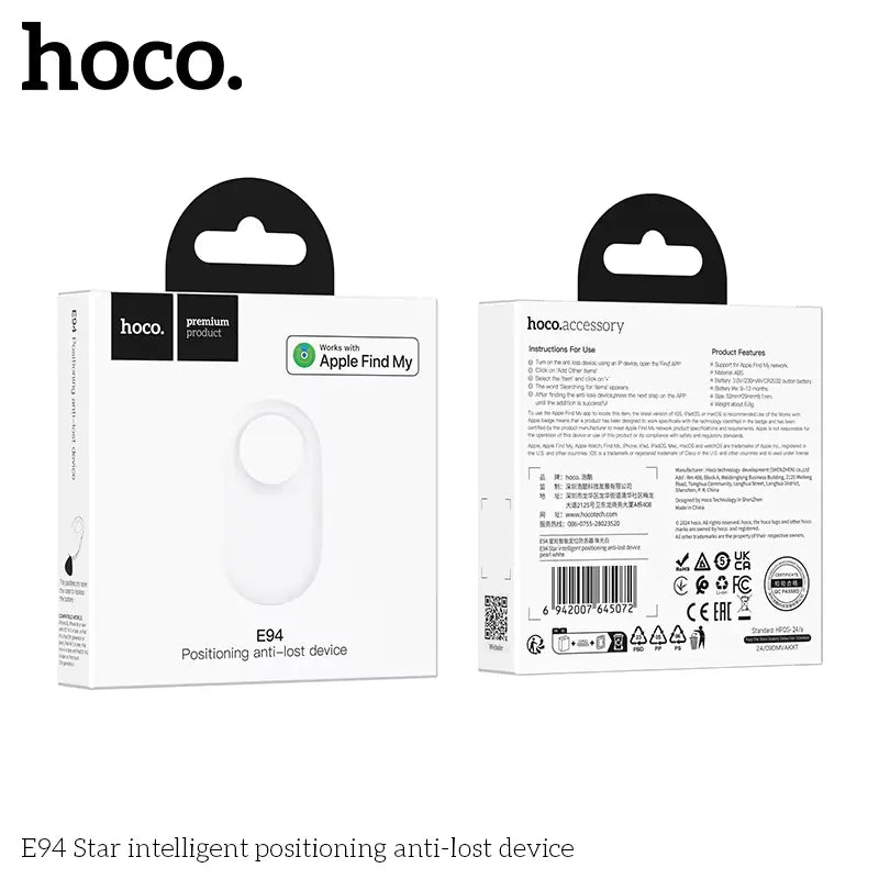 HOCO E94 GPS AirTags Tracker - Intelligent Positioning & Anti-Lost Device, Apple Find My Network Support - Saif Al Najmi Kw